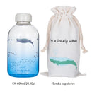 GobekUsa Animal Glass Water Bottle with Sleeve | Cute Kawaii Design for Outdoor Activities