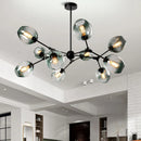 GobekUsa Glass Chandelier: Nordic LED Pendant Lighting for Home Decor & Restaurant Dining