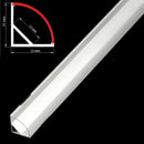 GobekUsa LED Aluminum Profiles Corner Channel with Transparent/Milky Diffuser for Strip Lights