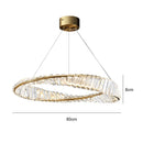 GobekUsa Crystal Ring Light: Postmodern Round Chandelier for Living Room, Bedroom, Dining Room