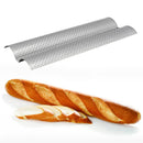 GobekUsa Wave Bread Pan for Baking French Baguettes - 4 Groove Non-Stick Cake Tray