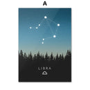 GobekUsa Leo Cancer Zodiac Canvas Art Nordic Prints for Kids Room Home Decor