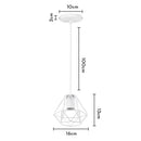 GobekUsa Industrial Iron Cage Pyramid Pendant Lamp for Kitchen Bedroom Living Room
