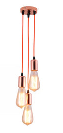 GobekUsa 3-Head LED Pendant Lamp Industrial Ceiling E27 Retro Hanging Light