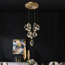 GobekUsa Crystal Loft Chandelier for Villa Duplex, Large Pendant Lighting for Stairwell