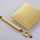 GobekUsa Gold Rain Shower Bath Faucet Wall Mounted Shower Set