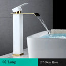 GobekUsa Black Gold Basin Faucet Deck Mounted Bathroom Sink Tap Cold Hot Water Mixer