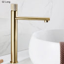 GobekUsa Gold Brass Bathroom Basin Faucet Single Handle Deck Mounted Brushed Gold Tap