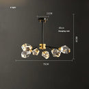 GobekUsa Crystal Copper Chandelier Lighting for Dinning Room