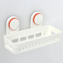 GobekUsa ABS Suction Cup Bathroom Shelf Organizer - Wall Mounted Shower Rack & Basket Holder