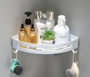 GobekUsa Brushed Gold Aluminum Bathroom Corner Shelf Wall Mounted Shower Shampoo Holder