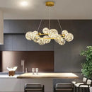 GobekUsa Glass Bubble LED Chandelier: Nordic Art Star Bright Indoor Lighting for Romantic Atmosphere