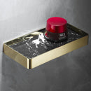GobekUsa Brushed Gold Bathroom Corner Shelf Wall-Mounted Storage Organizer