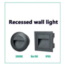 GobekUsa 3W IP65 Waterproof Embedded Step Lights for Staircase Corridor & Outdoor Walls