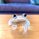 GobekUsa K9 Crystal Glass Frog Figurine Sculpture Paperweight Home Decor Gift