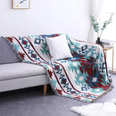 GobekUsa Geometric Tassel Sofa Cover - Bohemian Style Blanket Dust Cover