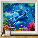 GobekUsa 3D Underwater World Mandala Yoga Mat Home Decoration Tapestry Hippie Sofa Blanket