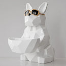 GobekUsa Cool Dog Tissue Box Holder with Storage Box Home Office Decor Dog Figurine