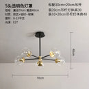 GobekUsa Glass Ball LED Chandelier - Modern Indoor Lighting Fixtures for Living Room & Bedroom