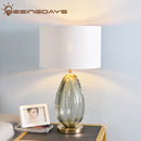 GobekUsa Glaze Liuli Crystal Table Lamp, Large Lamp for Living Room and Bedroom