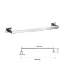 GobekUsa Brushed Nickel Bathroom Hardware Set: Robe Hook, Towel Rail, Bar Rack, Shelf, Tissue Holder