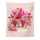 GobekUsa Cactus Mushroom Girl Tapestry Psychedelic Witchcraft Home Decor