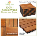 Solid Wood Deck Tiles 6 Slat Set 9