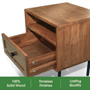 Savana Solid Wood Single-Drawer Nightstand by Megsu
