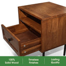 Savana Solid Wood Single-Drawer Nightstand by Megsu