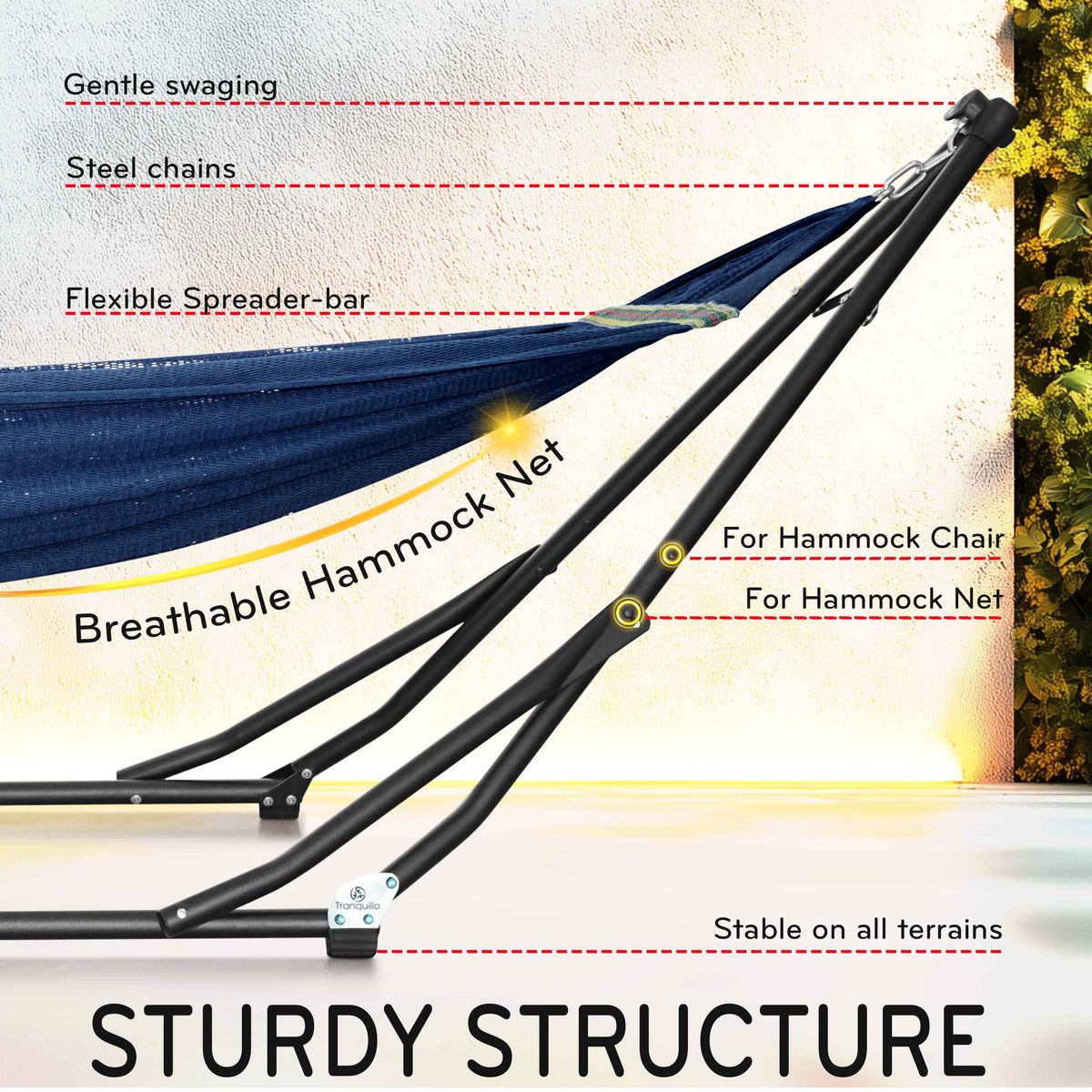 Tranquillo UniGen Transforming Hammock Stand for Ultimate Relaxation, photo 18 of 30