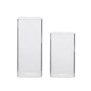 GobekUsa 370ml Transparent Glass Square Tea Milk Cup - Temperature Resistant Juice Cup