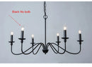 GobekUsa American Iron Chandelier Light for Living Room Kitchen Bedroom Study Candle Lighting
