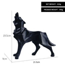 GobekUsa Geometric Wolf Statue Resin Abstract Animal Figurine Home Office Decor Sculpture