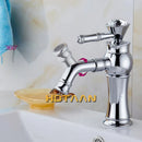 GobekUsa Gold Finish Brass Bathroom Basin Faucet with Ceramic Mixer Tap