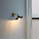 GobekUsa Copper Arm Wall Lamp with Pull Chain Switch, Nordic Modern Design