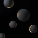 GobekUsa Industrial Moon Cement Pendant Light for Kitchen, Bar, and Bedside