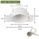 GobekUsa Adjustable Recessed LED Ceiling Downlight for GU10/MR16/MR11 Bulbs
