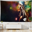 GobekUsa Indian Head Psychedelic Tapestry Wall Hanging for Bohemian Living Room