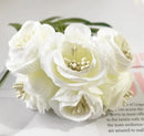 GobekUsa Artificial Peony Tea Rose Camellia Silk Flowers for Home Garden Wedding