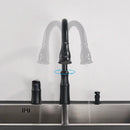 GobekUsa Brass Black Kitchen Faucet Pull Out Mixer Taps Hot/Cold Water Cranes