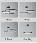 GobekUsa LED Ring Chandelier Ceiling Pendant Modern Round Circle Lamps