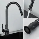 GobekUsa Antique Brass Kitchen Faucet with Pull Down Spout and Single Handle