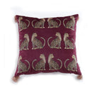 GobekUsa Leopard Cheetah Wildlife Animals Print Tassels Throw Pillow Cover - Couch Sofa