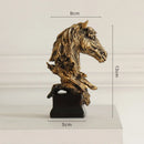 GobekUsa Country Resin Horsehead Figurine: Creative Animal Statue for Modern Home & Office Decor