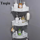 GobekUsa Brushed Gold Aluminum Bathroom Corner Shelf Wall Mounted Shower Shampoo Holder