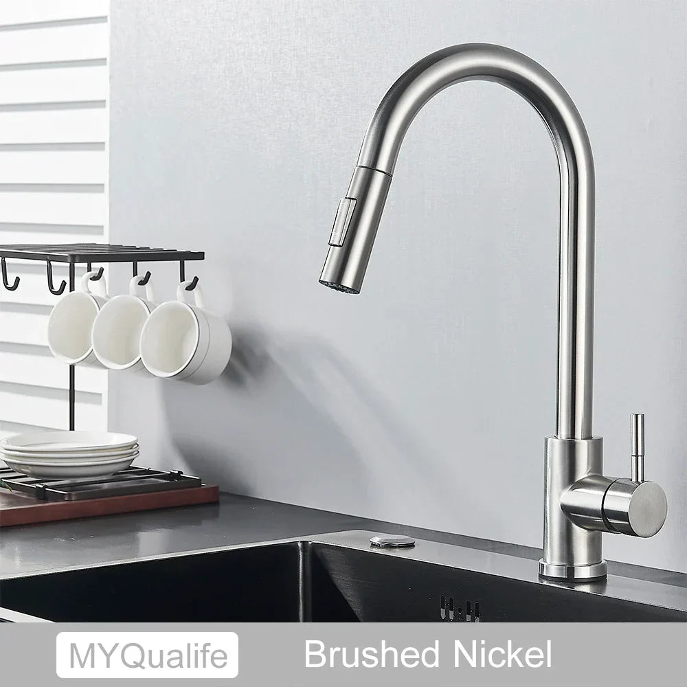 GobekUsa Gold Kitchen Faucet with Touch Sensor Control for Sensitive Mixer Experience, photo 11 of 17