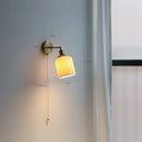 GobekUsa Copper Arm Wall Lamp with Pull Chain Switch, Nordic Modern Design