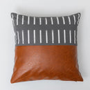 GobekUsa Brown Faux Leather Pillow Cover for Home Decoration