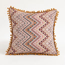 GobekUsa Bohemian Flower Cushion Cover - Ethnic Floral Decorative Pillow Case