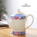 GobekUsa Blue White Porcelain Tea Set Kungfu Teaware Green Puer Tea Cup Pot Teatime Set